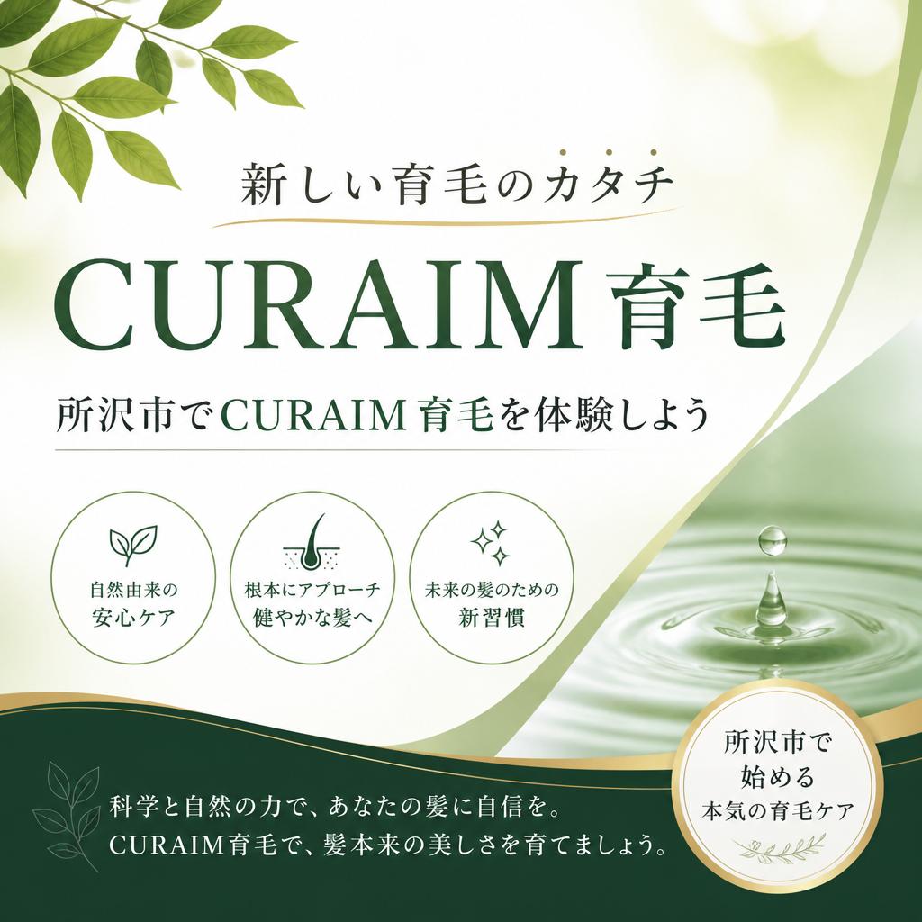 新しい育毛のカタチ、所沢市でCURAIM育毛を体験しよう