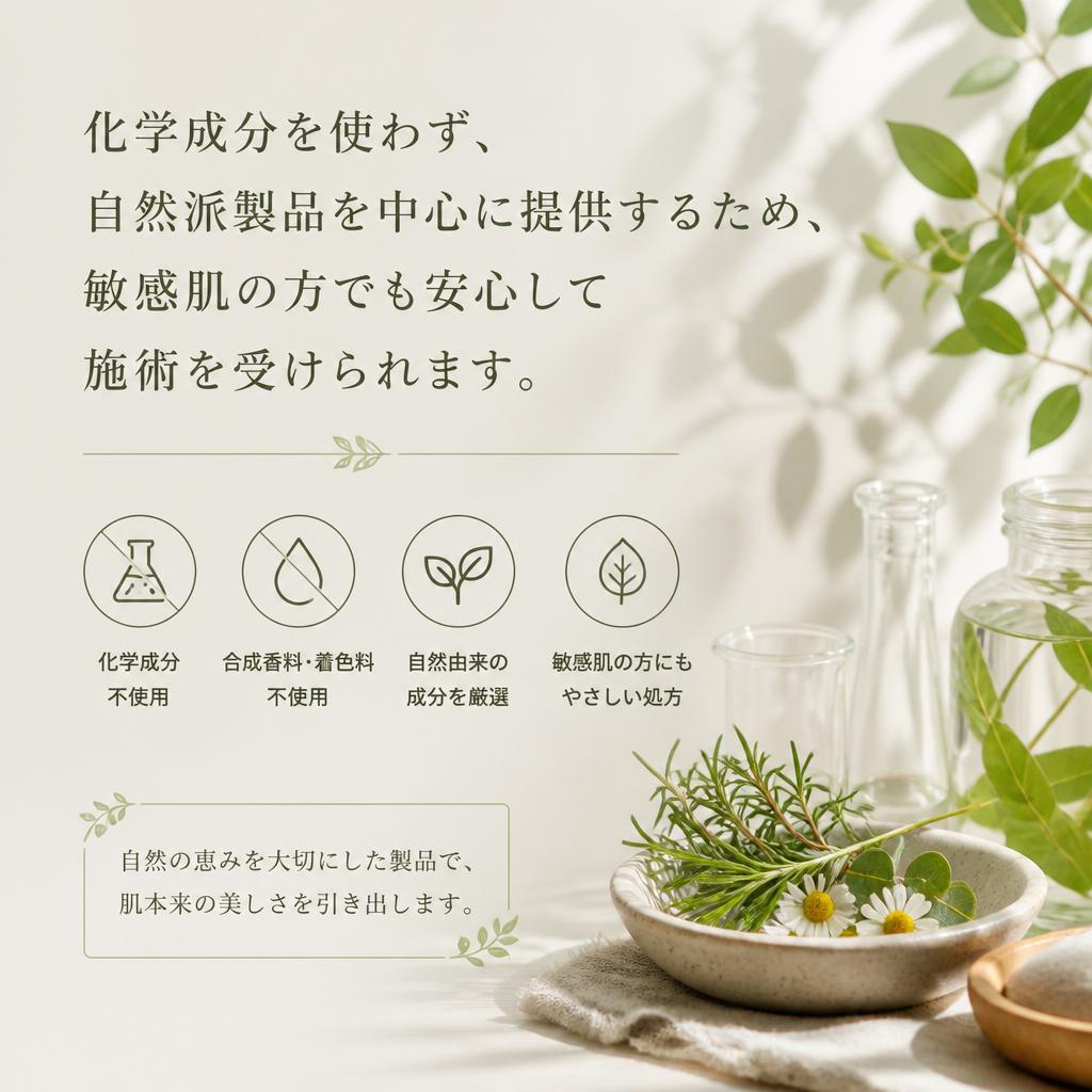 自然派製品による優しいアプローチ