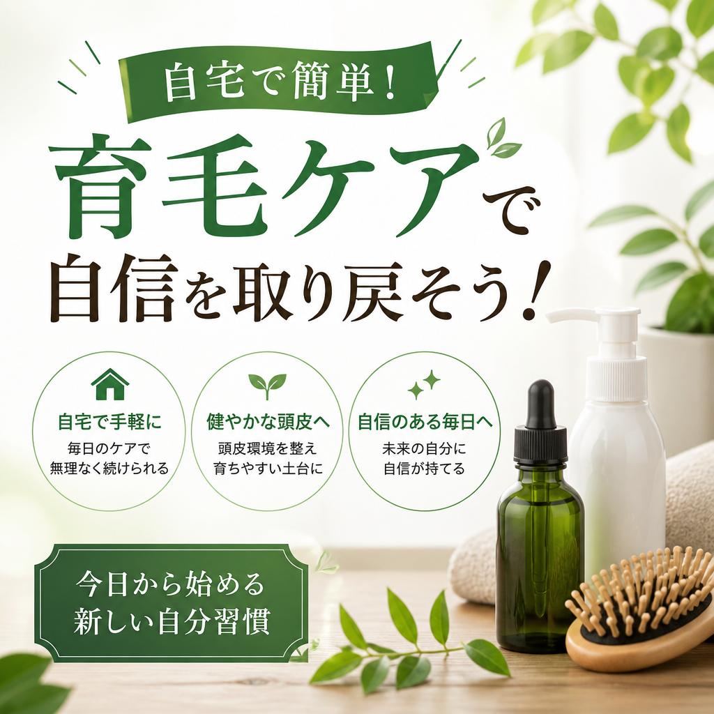 自宅で簡単！育毛ケアで自信を取り戻そう！