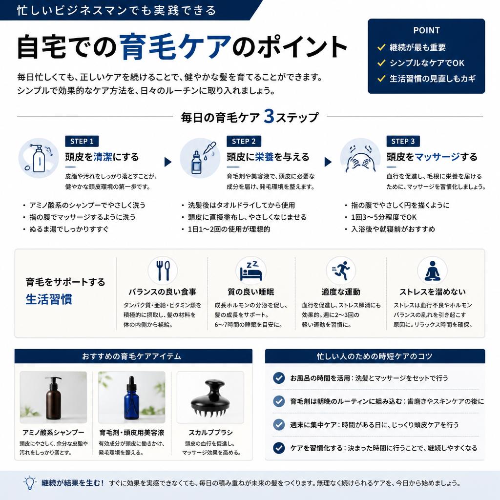 自宅でできる育毛ケアのポイント