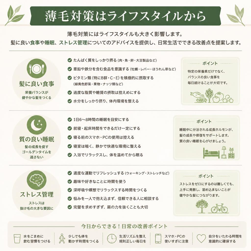 髪の健康を守る生活習慣