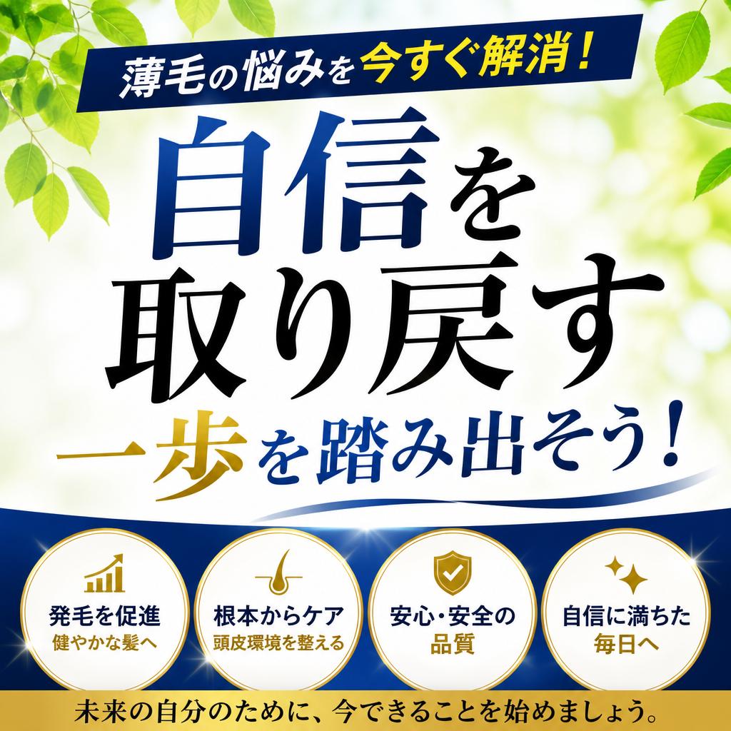 薄毛の悩みを今すぐ解消！自信を取り戻す一歩を踏み出そう！