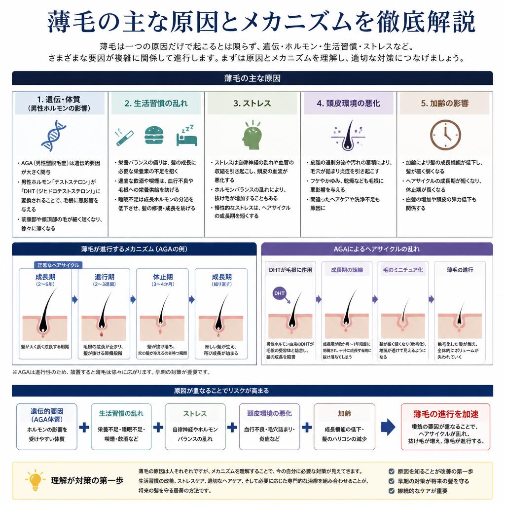 薄毛のメカニズムを知ろう！
