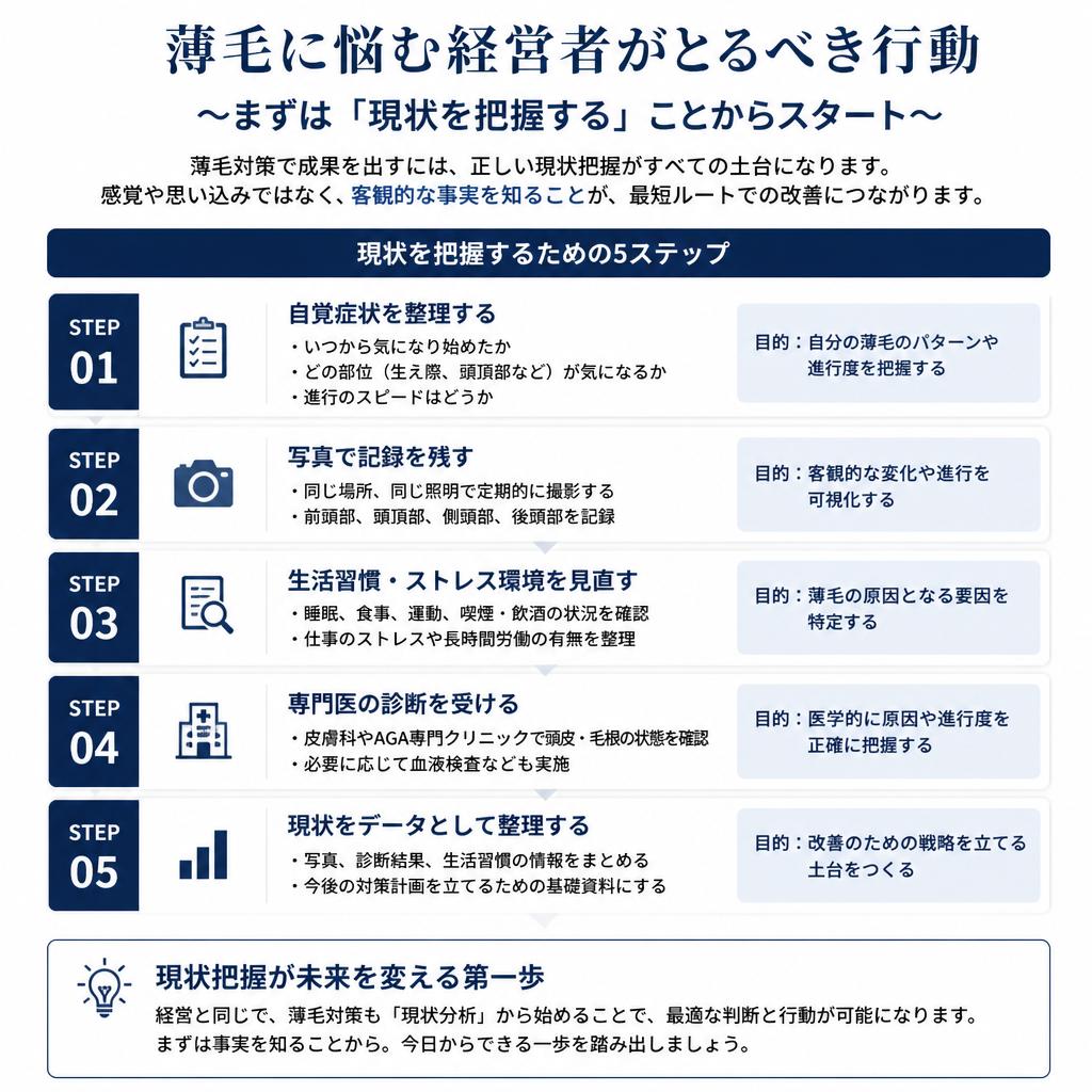 悩みを解決するための第一歩