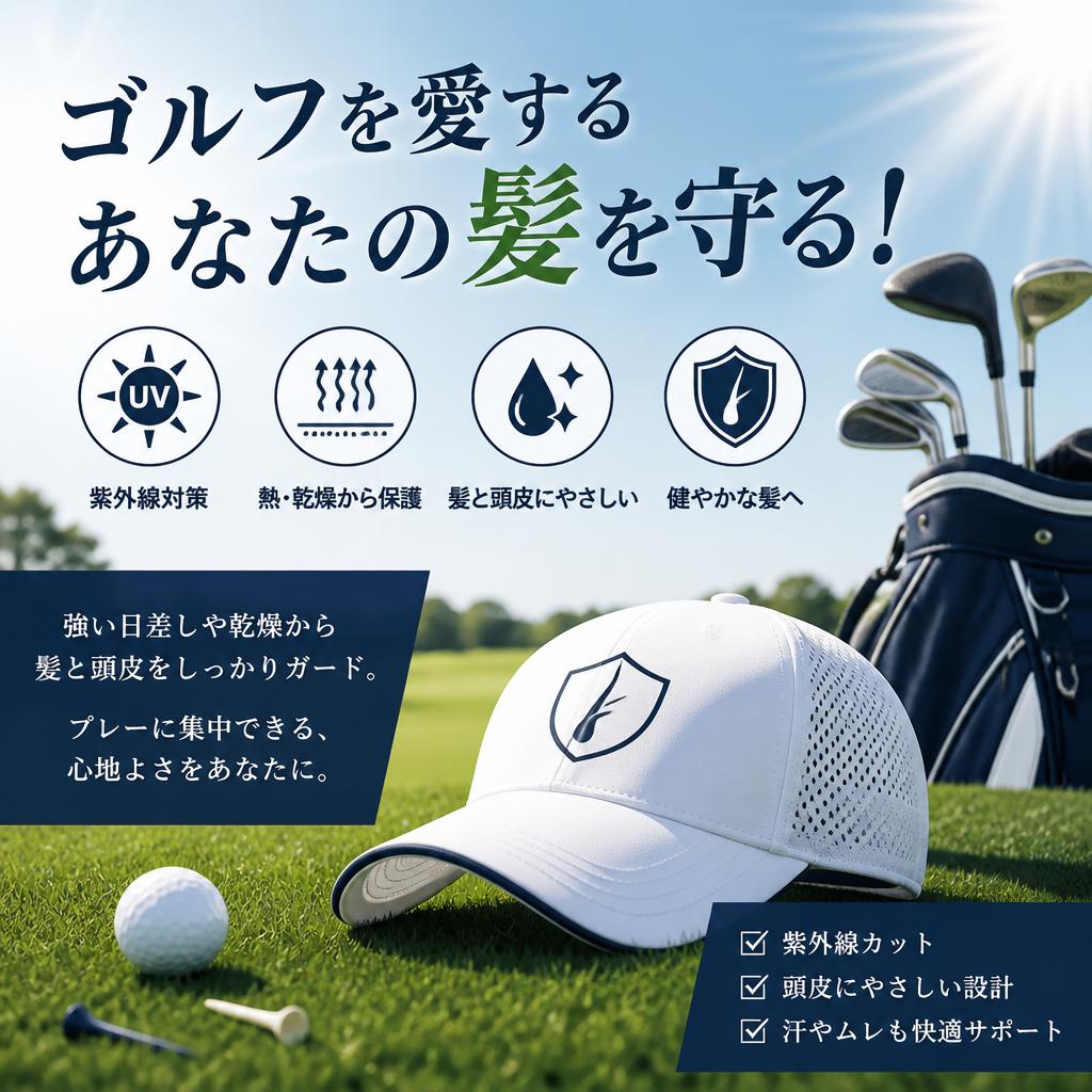 ゴルフを愛するあなたの髪を守る！