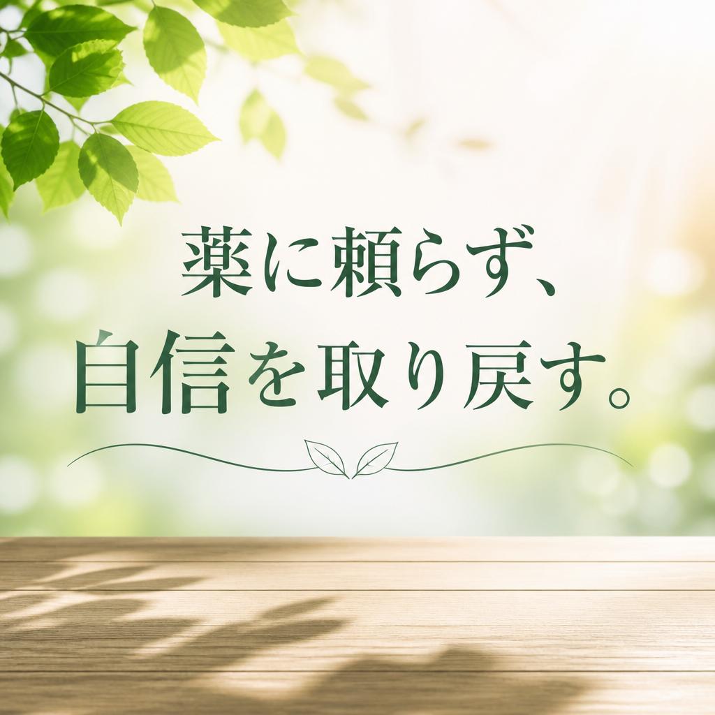 薬に頼らず、自信を取り戻す。