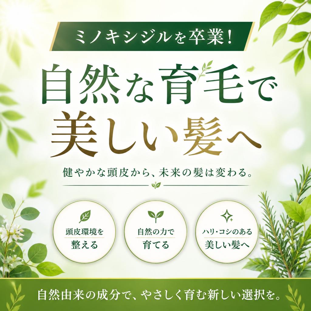 ミノキシジルを卒業！自然な育毛で美しい髪へ