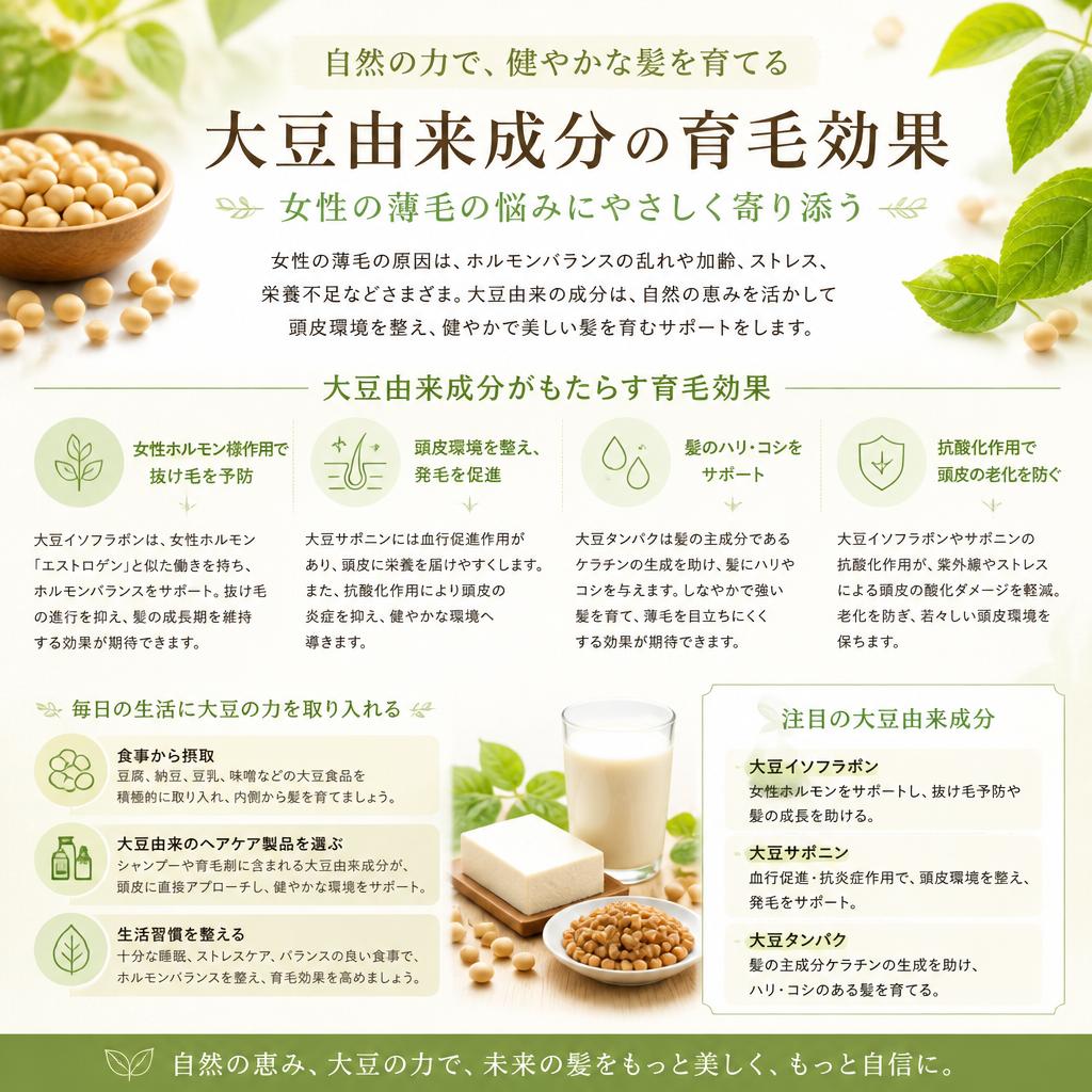 大豆の力で育毛をサポート