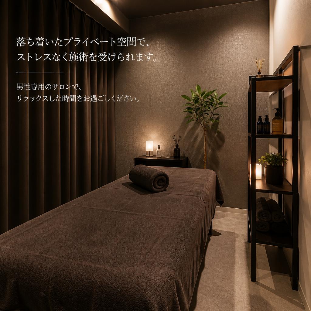 男性専用のリラックス空間